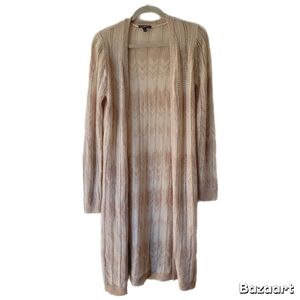 Freshman Cardigan Womens S Small Beige Loose Knit Duster